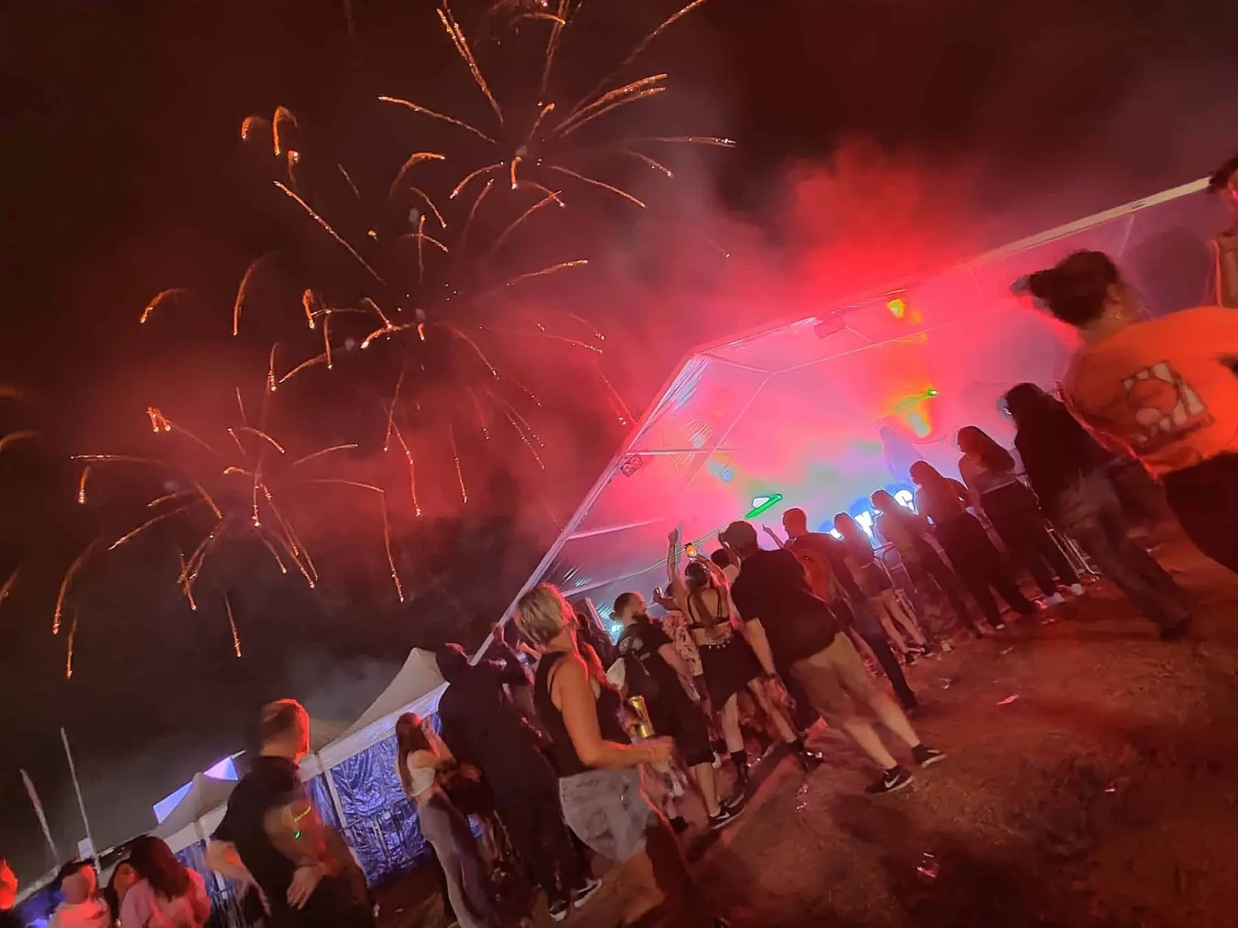 Festival stage produced with lighting and live production